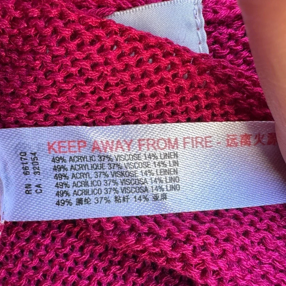 Unavailable - Free People FP Beach Magenta Pink Knit Joggers Linen Blend Pants - Picture 4 of 4
